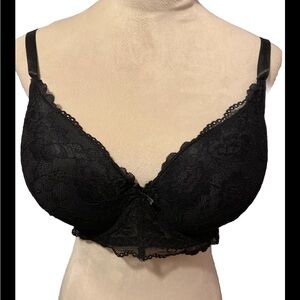 BLUXE NWT Padded Push Up Bra Underwire w Floral Lace 36D
